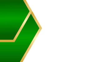 Golden Green Hexagon Simple Background Design vector