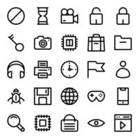 Outline icons for internet. vector