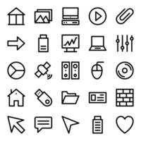 Outline icons for internet. vector