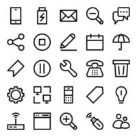 Outline icons for internet. vector