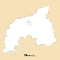 High Quality map of Khomas is a region of Namibia vector