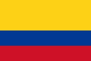 Colombia Simple flag Correct size, proportion, colors. vector