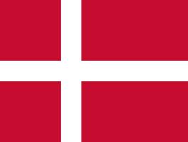 Denmark Simple flag Correct size, proportion, colors. vector