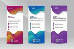 Roll up banner template vector