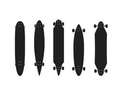 Vector set of flat skateboards