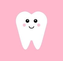 Vector flat tooth with face