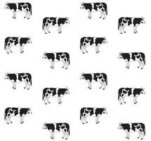 Vector seamless pattern of cows