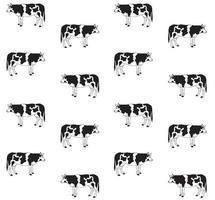 Vector seamless pattern of cows