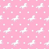 Vector seamless pattern of unicorn silhouette