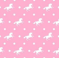 Vector seamless pattern of unicorn silhouette