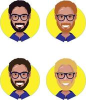 Icon man with glasses vector