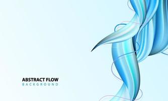 moderno fluir póster. resumen ola líquido azul antecedentes. vector ilustracion