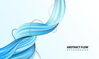 Abstract wave Liquid blue background. Flow poster design. Vector illustratrion