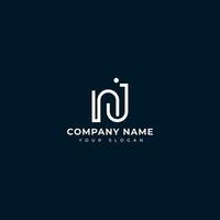 Nj Initial signature logo vector design