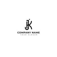 kj inicial firma logo vector diseño