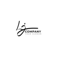 Lj Initial signature logo vector design