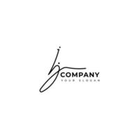 Ij Initial signature logo vector design