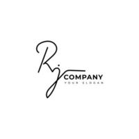 Rj Initial signature logo vector design