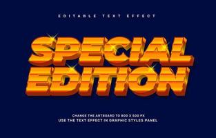 Gold special edition editable text effect template vector