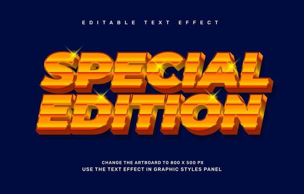Gold special edition editable text effect template