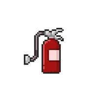 fire extinguisher in pixel art style vector