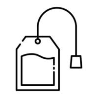 Tea bag line icon. vector