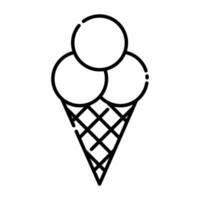 Ice cream line icon. vector