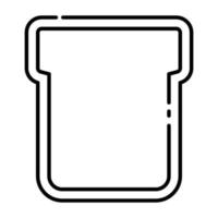 Breakfast bakery bread line icon. vector