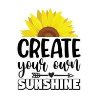 Create your own sunshine sunflower vector