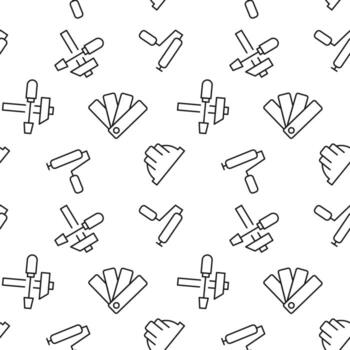 vector sin costura modelo de colorante paleta, martillo, destornillador en blanco antecedentes. eso lata ser usado para textil, antecedentes, pancartas
