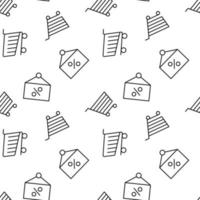 Monochrome vector seamless pattern of sale for web sites and polygraphy