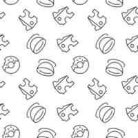 Vector repeating seamless pattern of bowl, hamburger, cheese for wallpapers, wrappers, postcards, backgrounds