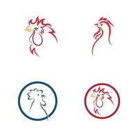 Rooster logo images illustration design vector