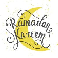 Ramadán kareem saludo tarjeta diseño modelo vector