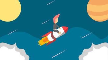 Very Nice And Interesting Outer Space Background Design Vector Illustration