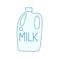 Milk plastic package doodle vector