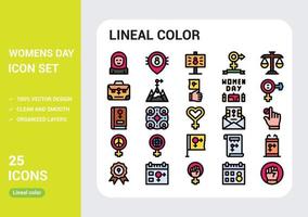 women day 50 icons set vector