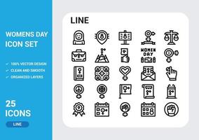 Womens day icons pack vector