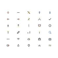 Interface icons. Interface outline icon set. Vector illustration