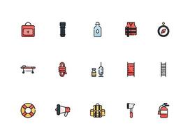 Rescue icons. Rescue icon set. Vector illustration.