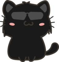 gato con Gafas de sol dibujos animados personaje recortar png