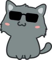 chat avec des lunettes de soleil dessin animé personnage rogner png