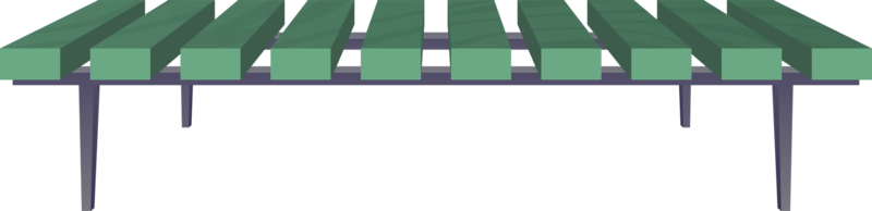 Park bench in cartoon style png