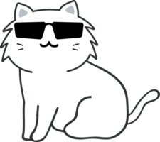 chat avec des lunettes de soleil dessin animé personnage rogner png