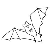 mano dibujado murciélago vector ilustración para Walpurgis noche, Víspera de Todos los Santos