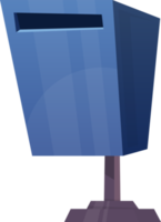 Colored trash can in cartoon style png