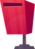 Colored trash can in cartoon style png