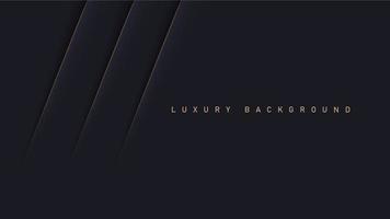 Black luxury background with gold elements, paper concept template for your design vector