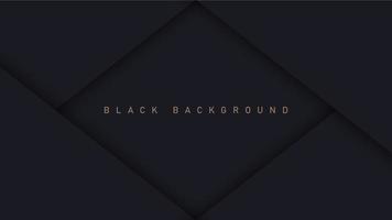 Black luxury background with shadow elements, template for your design vector