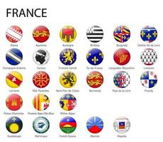 all Flags of regions of France template for your design vector